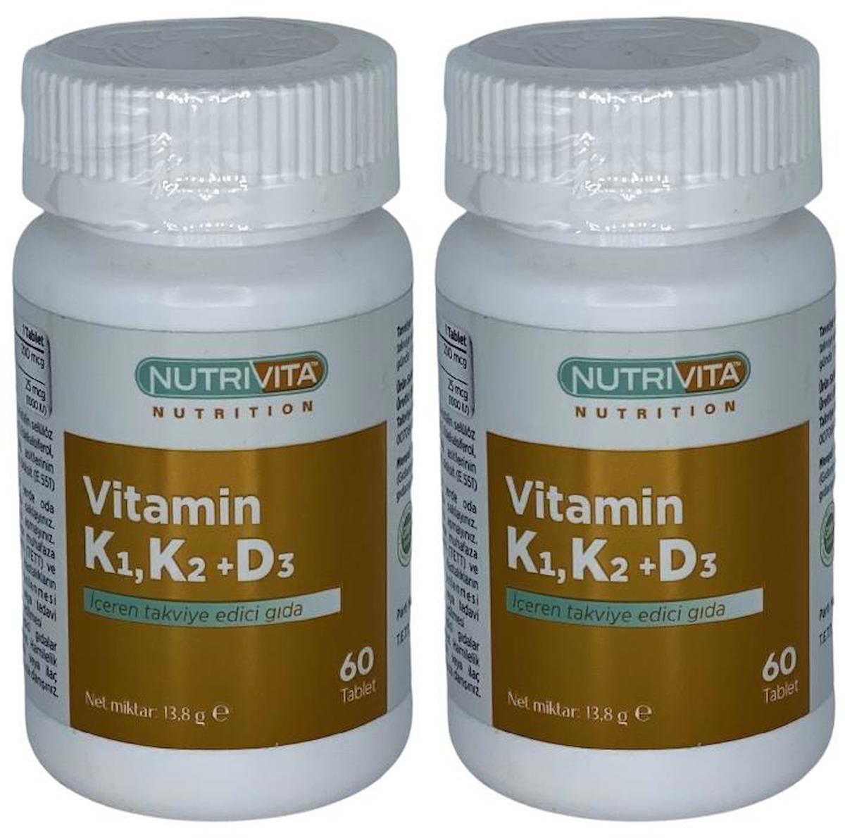 Vitamin K1 Vitamin K2 Vitamin D3 Vitamini 2x60 Tablet