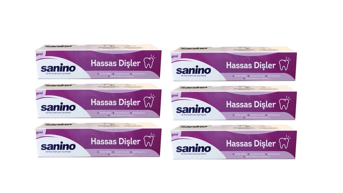 Sanino Diş Macunu Hassas Dişler  X 6 Adet YENİ ÜRÜN