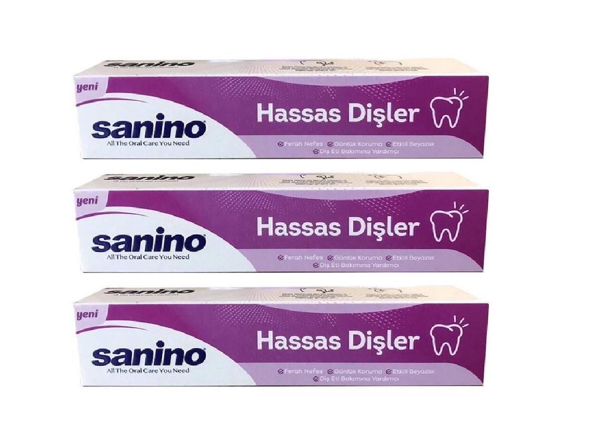 Sanino Diş Macunu Hassas Dişler  X 3 Adet YENİ ÜRÜN