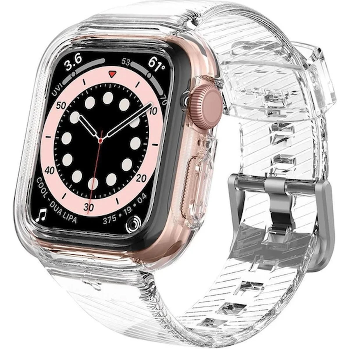 Spigen Apple Watch 40mm (Seri SE2/6/SE/5/4) Kılıf & Kordon Kayış Liquid Crystal Pro Crystal Clear - ACS02019