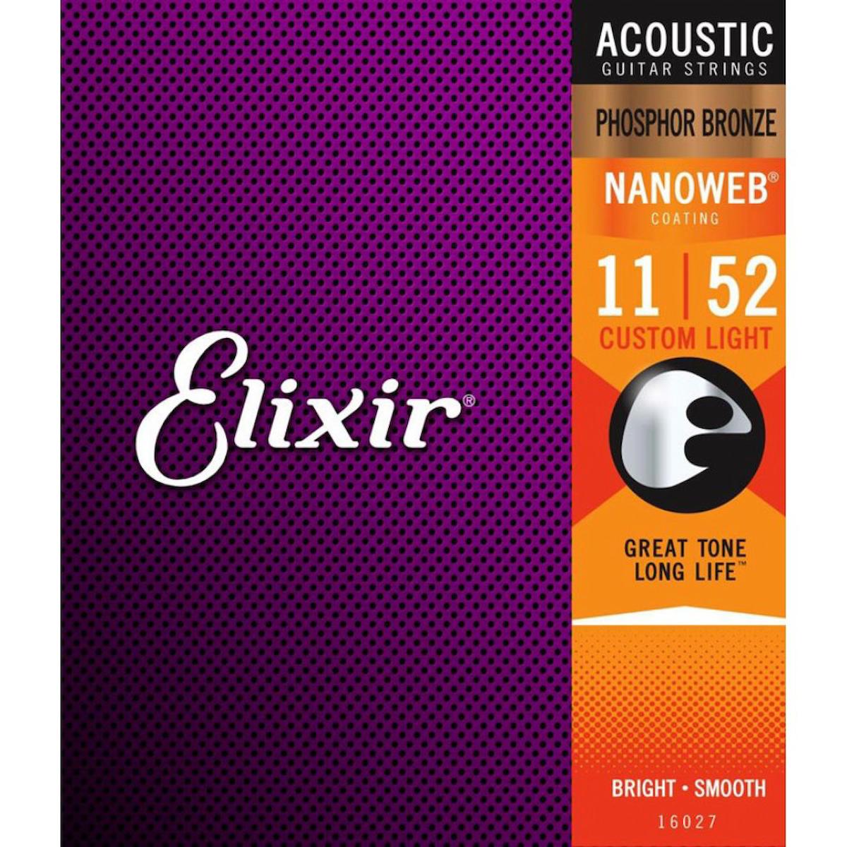 Elixir 16027 AKUSTİK TELİ FOSFOR BRONZE 011-052