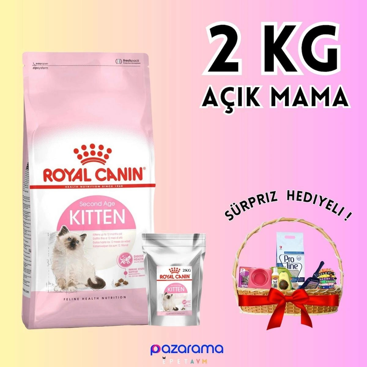 Royal Canin Kitten 36 Yavru Kedi Maması 2 kg Açık Mama - HEDİYELİ PAKET