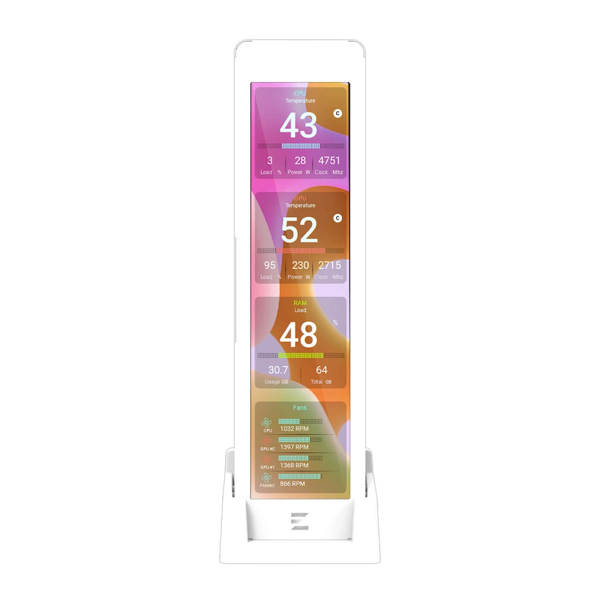 ZALMAN ZM-MF916 White 9.1Inch Ekran Modülü + Stand