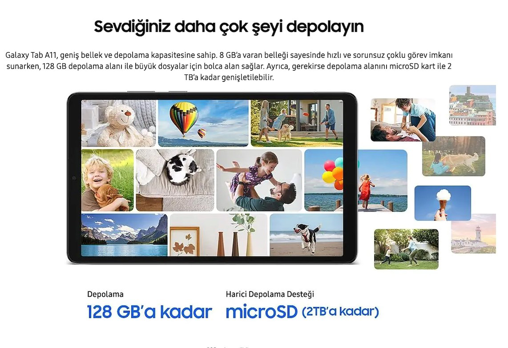 Samsung 8.7 İnç Geniş Ekranlı 8 Gb Ram Ve 128 Gb Dahili Hafızalı Wi-Fi Ve Bluetooth Android Tablet