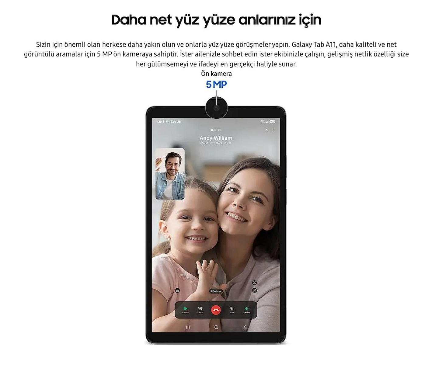 Samsung 8.7 İnç Geniş Ekranlı 8 Gb Ram Ve 128 Gb Dahili Hafızalı Wi-Fi Ve Bluetooth Android Tablet