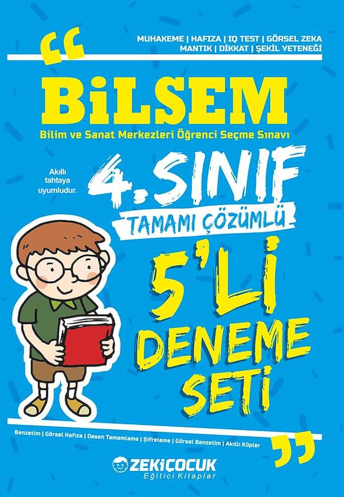 4. Sınıf Bilsem Deneme 5 li Fasikül Tamamı Çözümlü Zeki Çocuk Yayınları