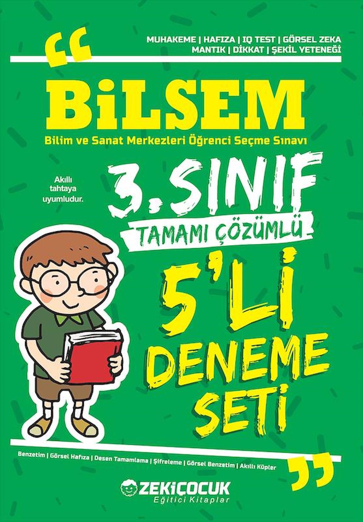 3. Sınıf Bilsem Deneme 5 li Fasikül Tamamı Çözümlü Zeki Çocuk Yayınları