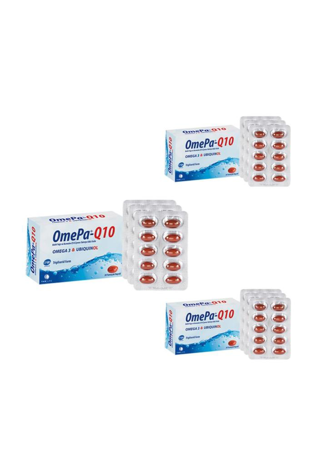 Omepa Q10 Omega3 Ubikinol 30 Yumuşak Kapsül - 3 ADET- SKT:01/2026