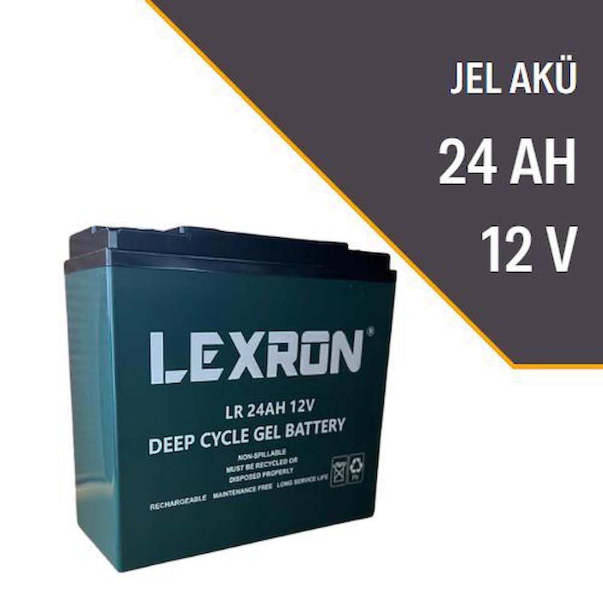 LEXRON 24AH-12V Jel Akü Elektrikli Araç Aküsü