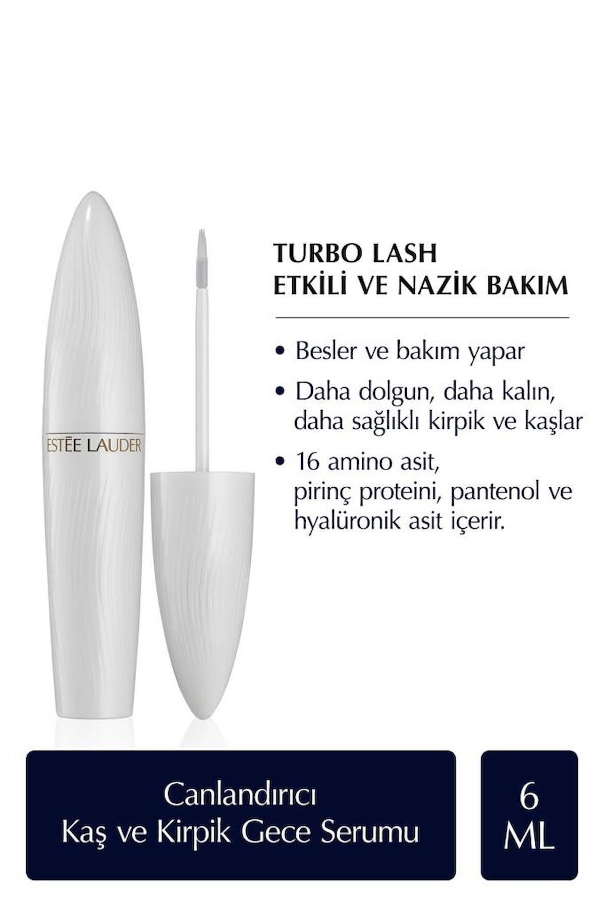 Estee Lauder Turbo Lash Canlandırıcı, Güçlendirici ve Besleyici Kaş ve Kirpik Gece Serumu - 6ml