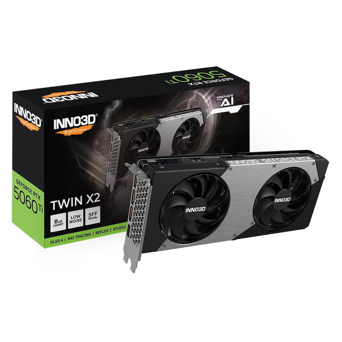 Inno3D GeForce RTX5060Ti 8GB Twin X2 128Bit GDDR7 Ekran Kartı N506T2-08D7-193075N