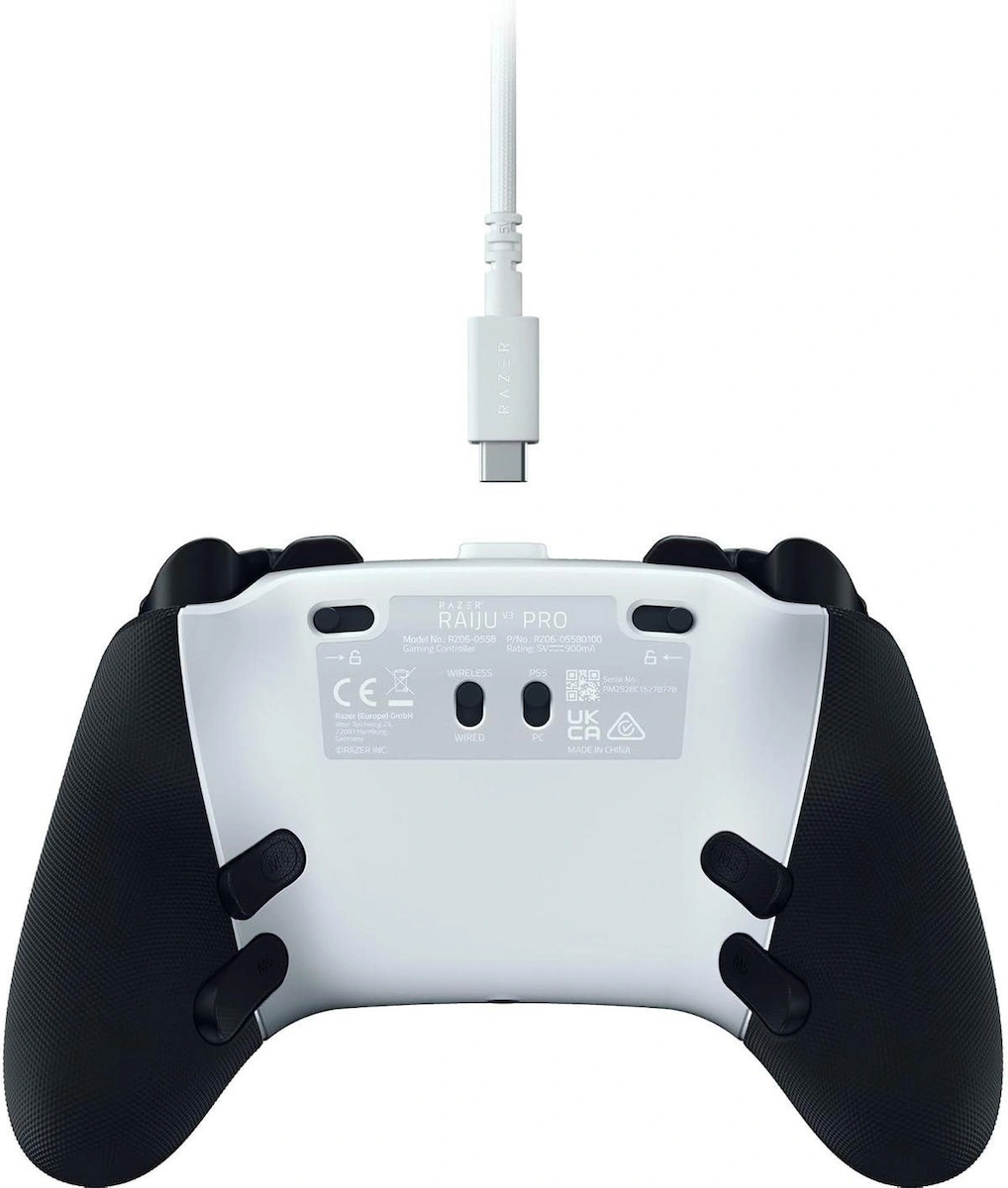 Razer Raiju V3 Pro for PS5 & PC – White RZ06-05580200-R3G1
