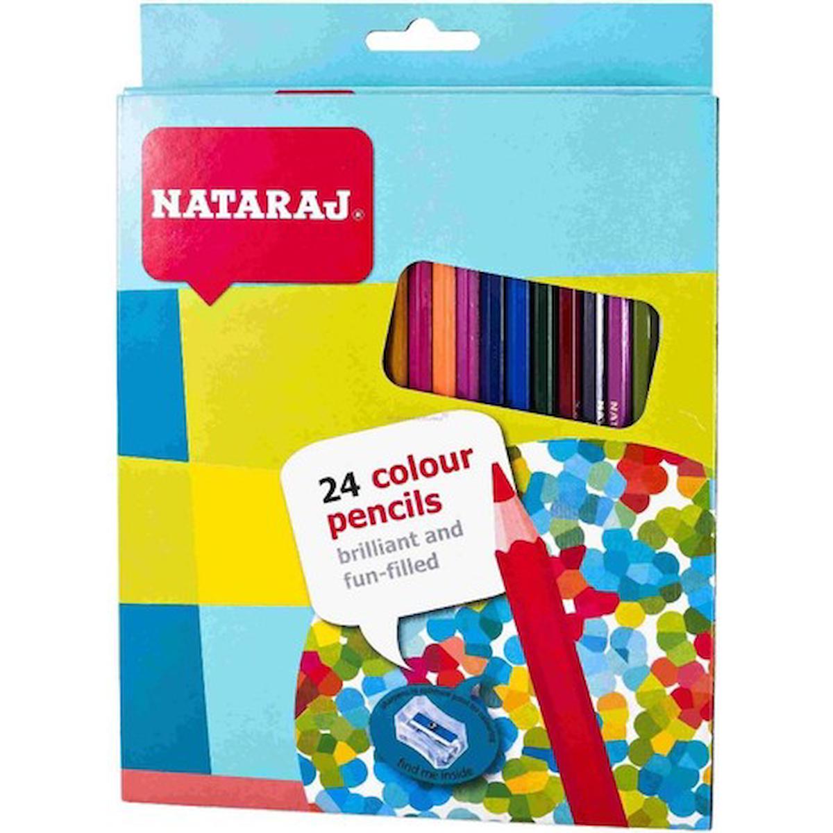 Nataraj Nataraj 24 Renk Büyük Boy Kuruboya Kalem Seti