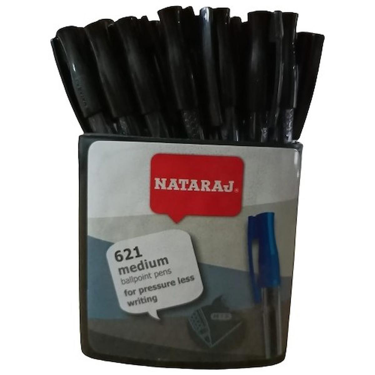 Nataraj 621 Tükenmez Kalem Siyah 45'li