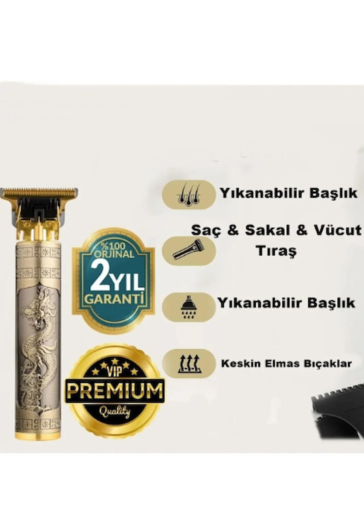 Dragon Saç Sakal Tıraş Makinesi- Lazer Epilasyon Öncesi Şarjlı Tüm Vücut Tüy Kısaltma Makinesi Istenmeyen Tüylere Son