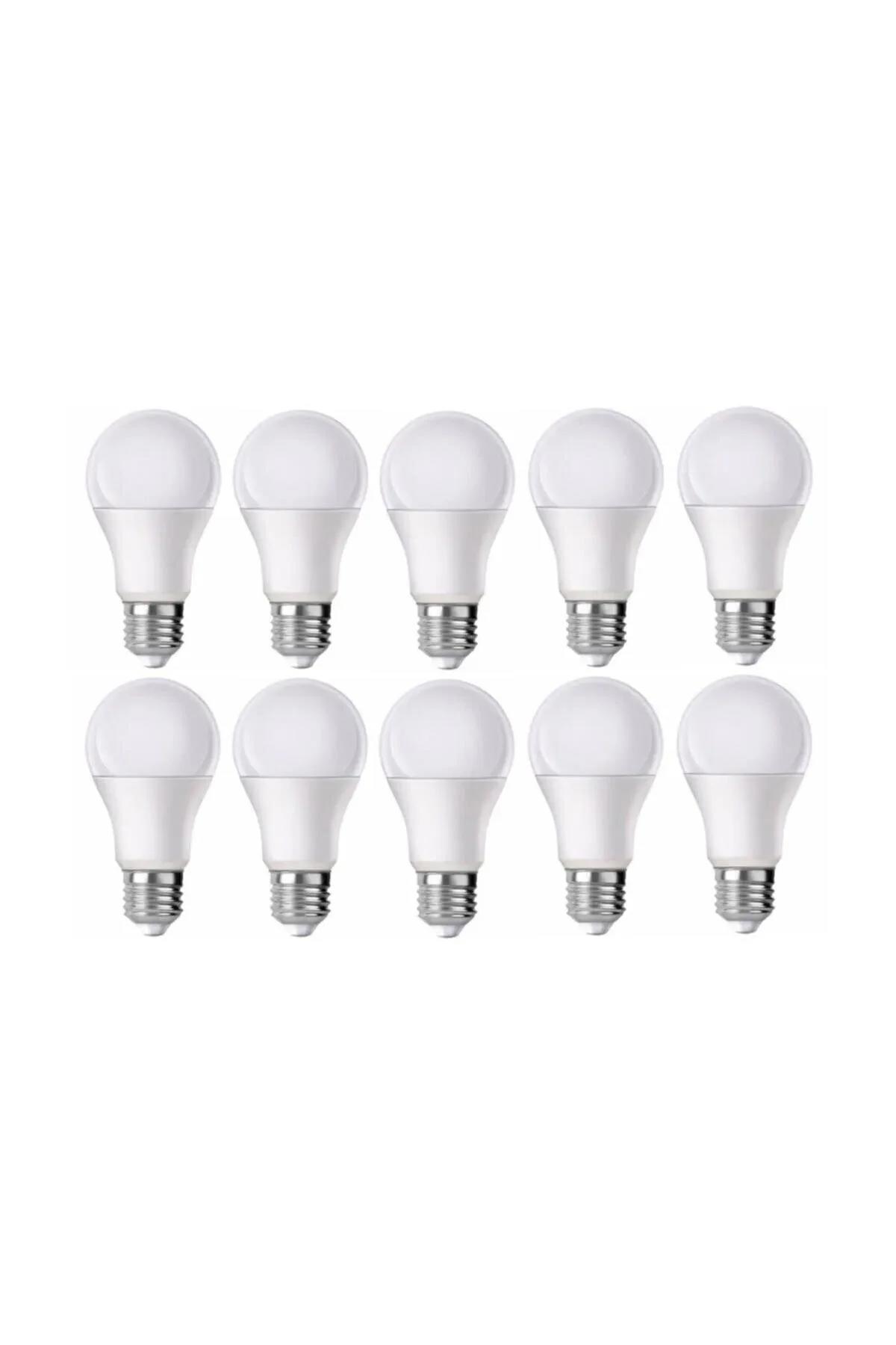 Led Ampul Beyaz Renk 9 Watt Tasarruflu 10 Lu Paket