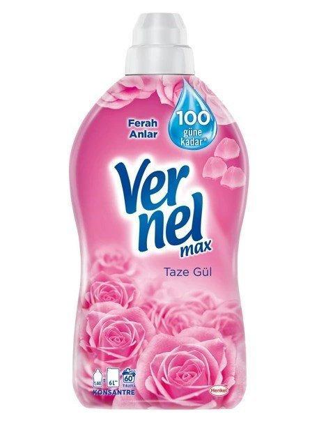 Vernel Max Gül Beyazlar ve Renkliler İçin Yumuşatıcı 1140 ml 60 Yıkama