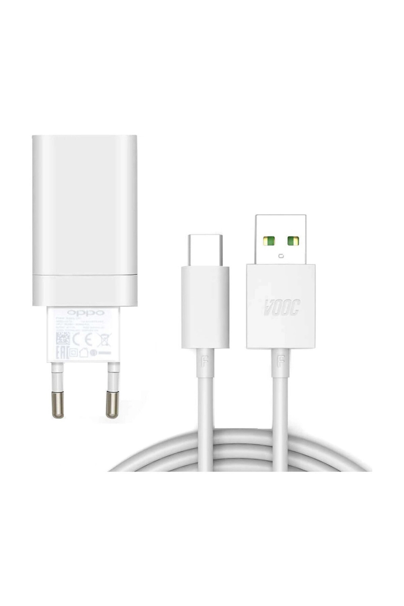 4 ADET Oppo Power Adapter 33W & USB To Type – C Cable White