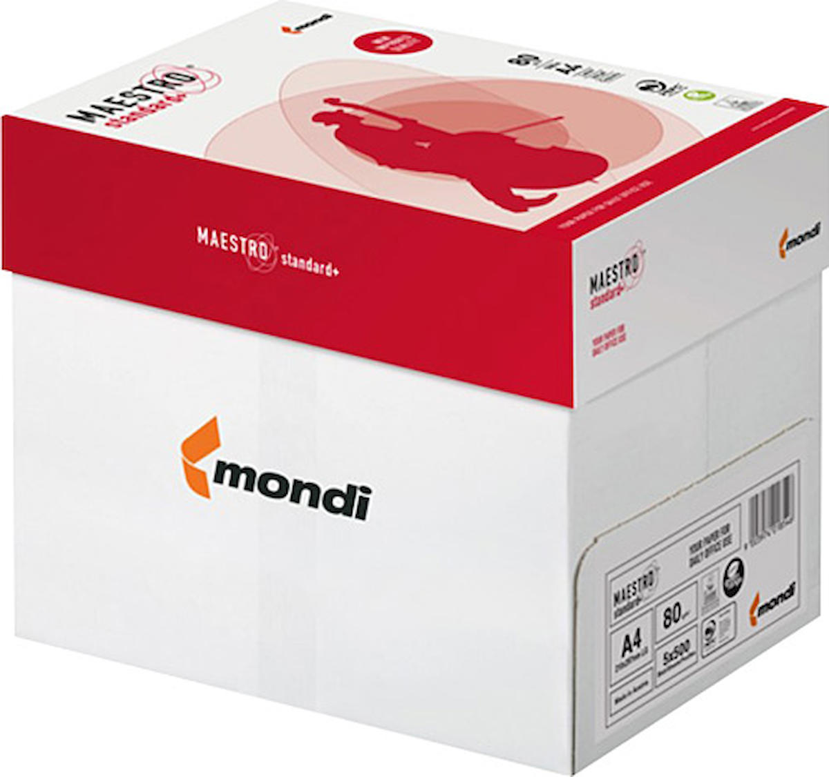 Mondi Maestro A4 Fotokopi Kağıdı 80Gr 1 Koli 5 Paket 2500 Sayfa