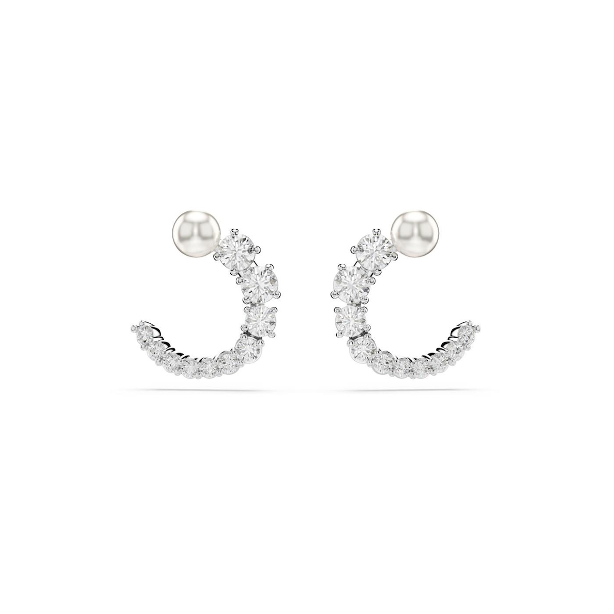 5692260 Swarovski Küpe Matrıx:Pe Stud Cırcle Whıte/Rhs