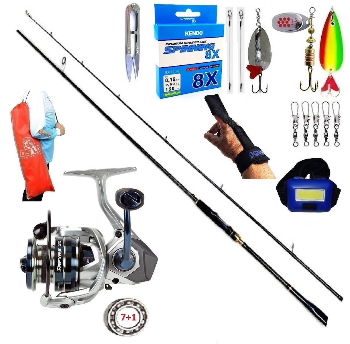 Okuma Safyre 4000 270cm 8-42gr Oslo Zen Pro Turna Spin Olta Takımı