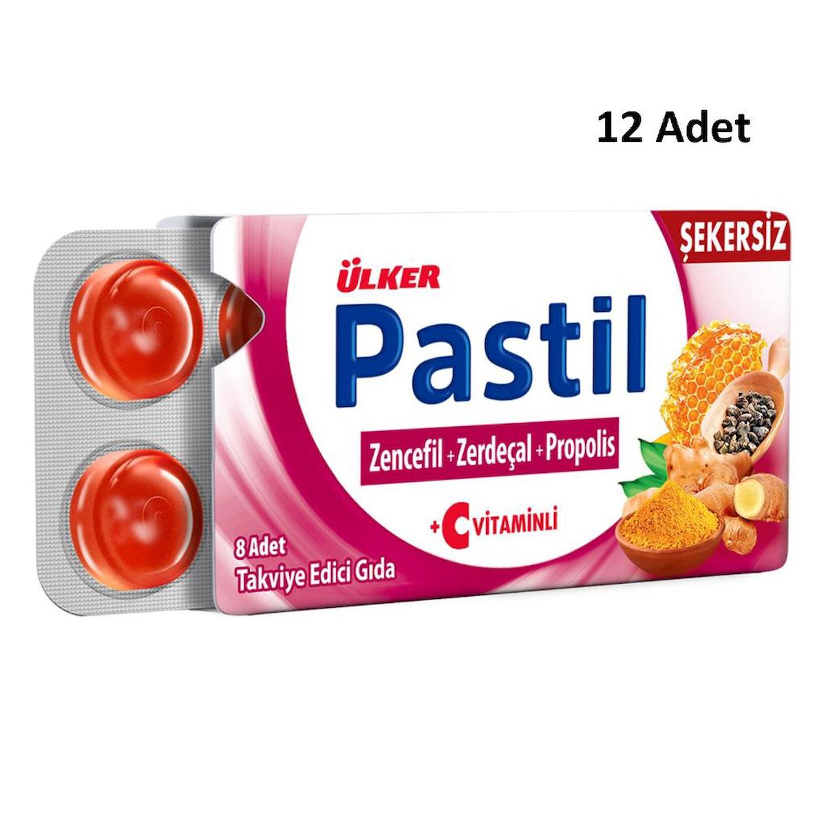 Ülker Zencefil Zerdeçal Propolis 8 Pastil 12 Adet