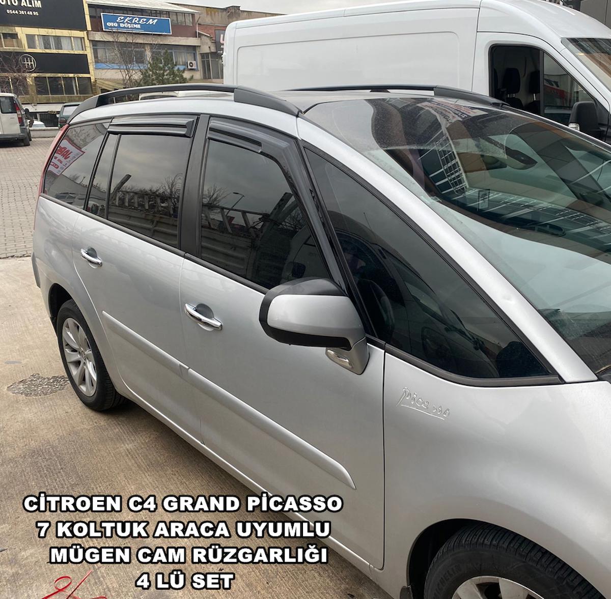 Citroen C4 Grand Picasso 7 Koltuk Araca Uyumlu Mügen Cam Rüzgarlığı 2007-2012 Arası 4 Lü Set