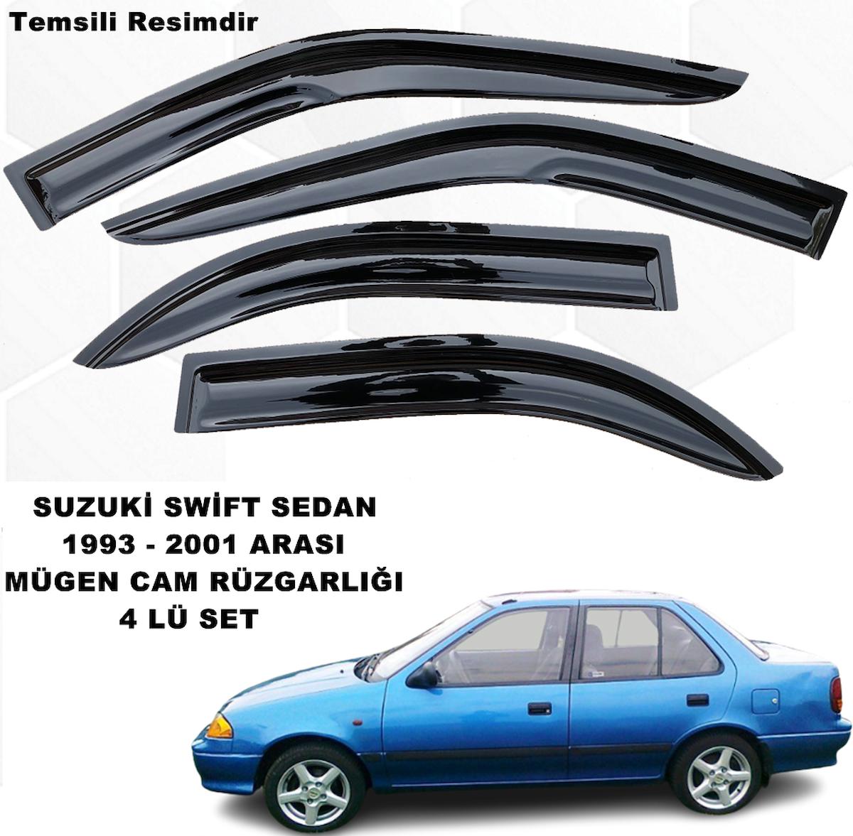 Suzuki Swift Sedan Mügen Cam Rüzgarlığı 1993 - 2001  Arası 4 Lü Set Cam Rüzgarlığı