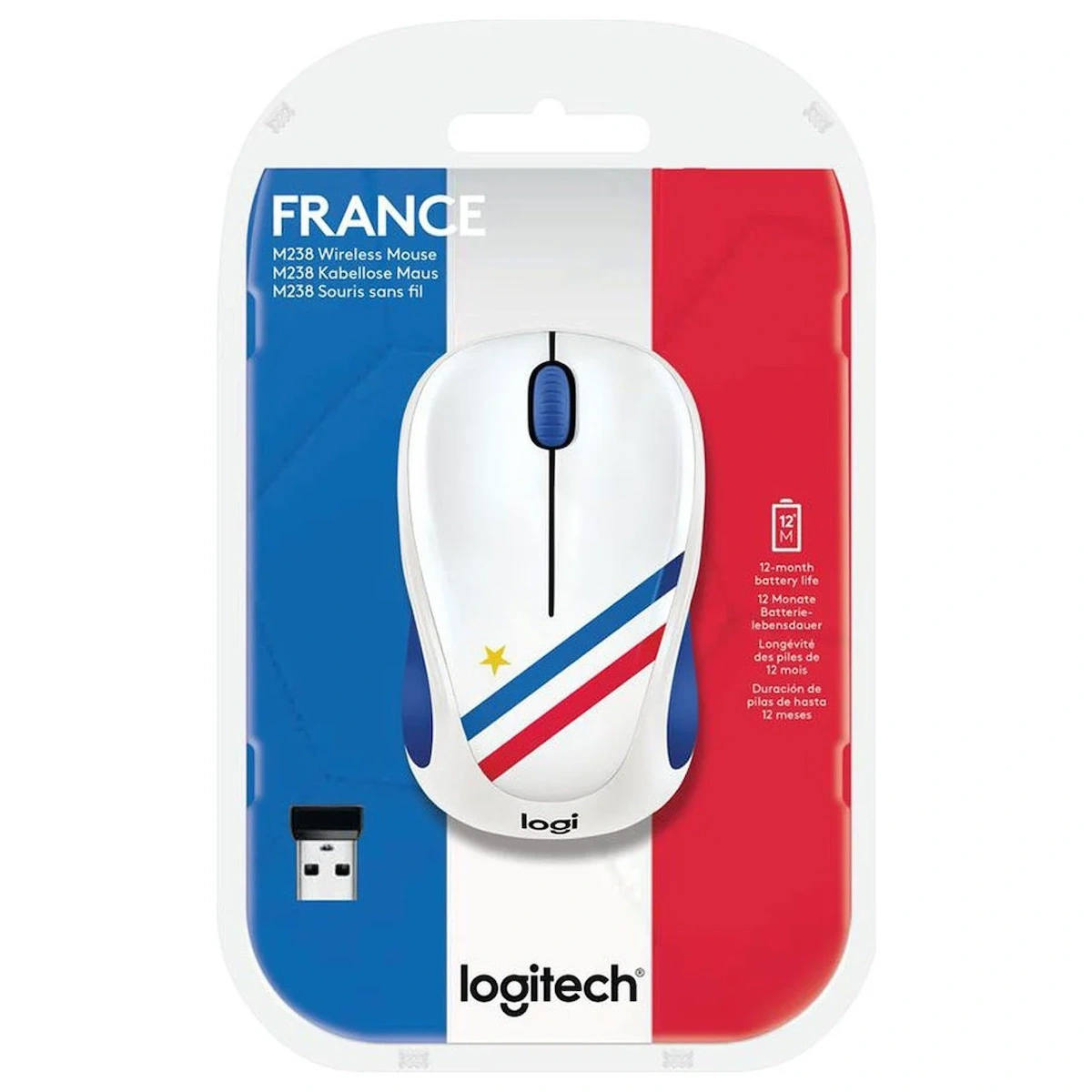 Logitech M238 Fan Collection Wireless Mouse France