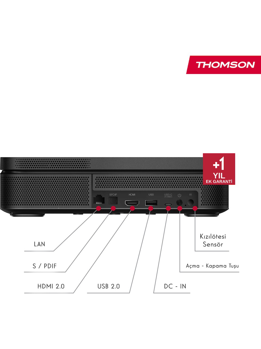 Thomson Sirius Laser Fhd 4K Destekli 100″ Dahili Bataryalı Taşınabilir Projeksiyon Cihazı Google Tv Sertifikalı 600 Ansı Lumen – PG55B