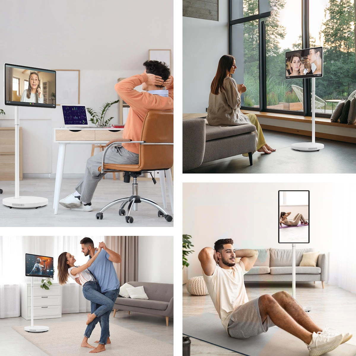 THOMSON Go Plus Pro 27 inç 4K UHD Dokunmatik, Döndürülebilir, Tekerlekli, Taşınabilir Ekran, Dahili Hoparlörlü Tablet 27UE7M45