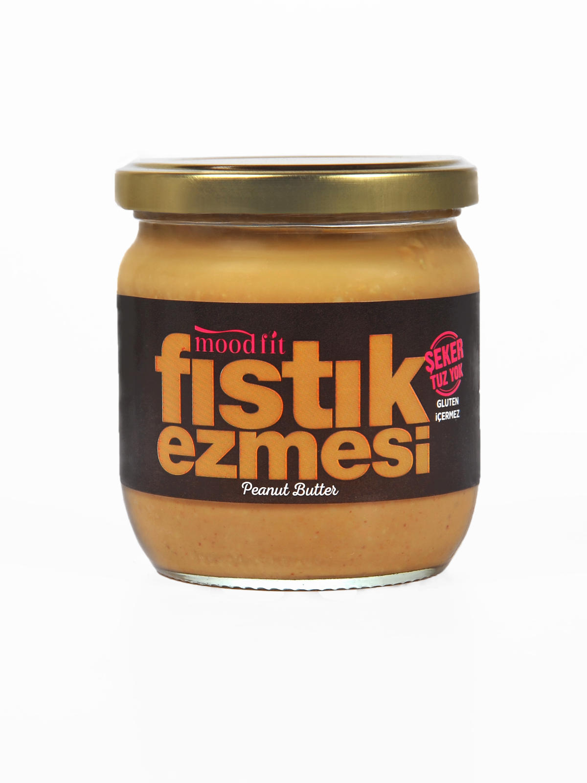 moodfit fıstık ezmesi %100  350 gr şekersiz/glutensiz/tuzsuz/tatlandırıcısız/katkısız/koruyucusuz