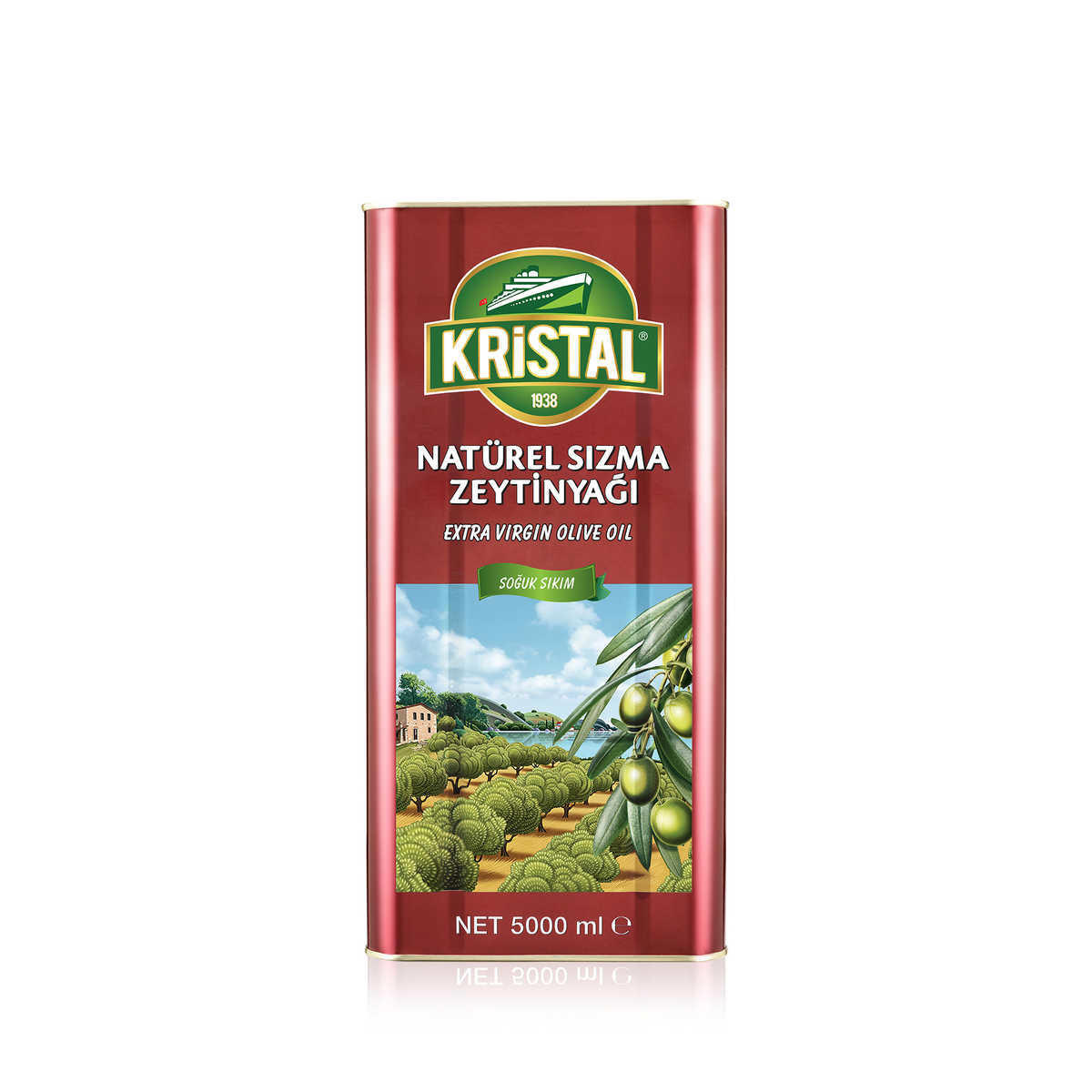 KRİSTAL 5 L NATURAL SIZMA ZEYTİNYAĞI DOLGUN GÜÇLÜ