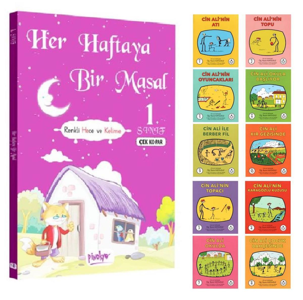 1. Sınıf Cin Ali Hikaye Seti + Her Haftaya Bir Masal (11 Kitap)