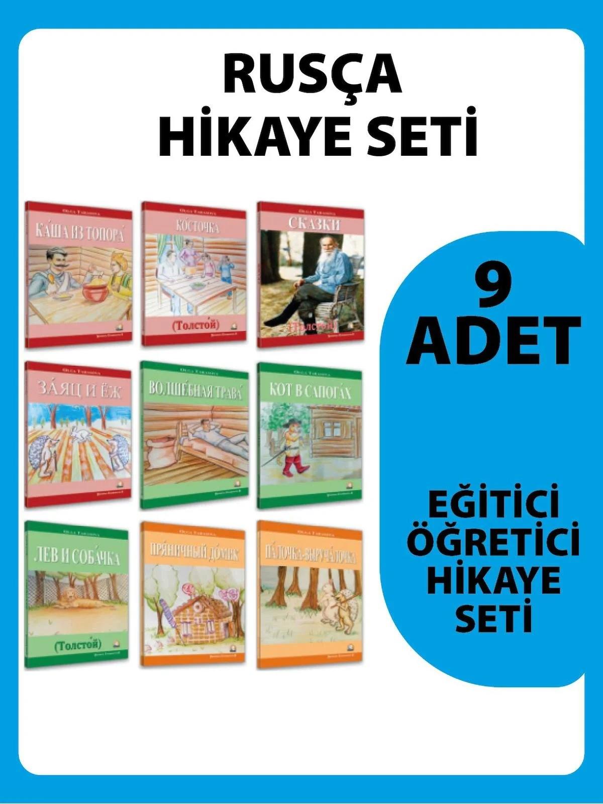 RUSÇA HİKAYELER .9. LU SET . ÇOCUK VE GENÇ HİKAYELERİ.