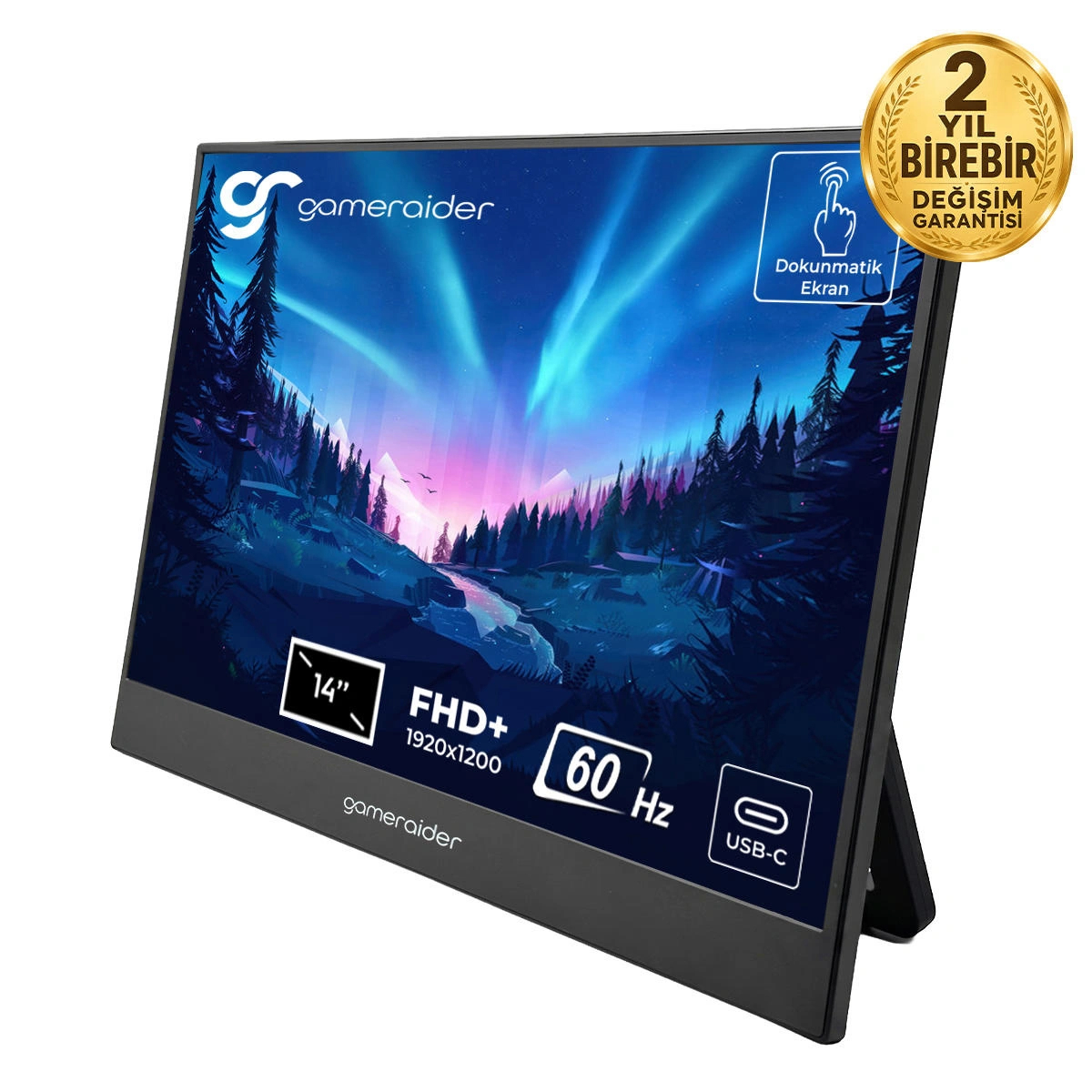 GameRaider P14 Touch 14 inç 60Hz Full HD+ IPS Dokunmatik Taşınabilir Monitör