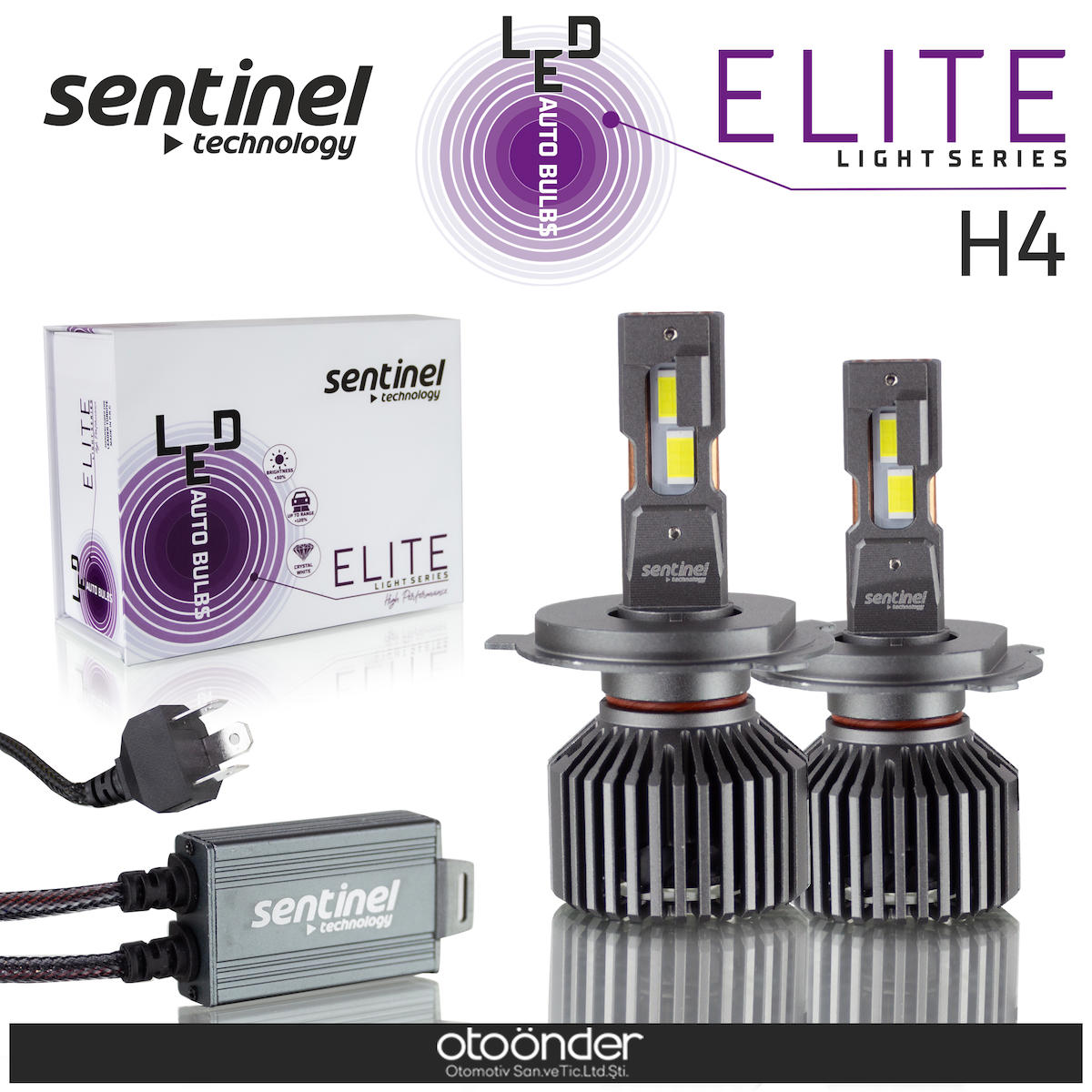 Elite Led Xenon Ampülü 65w 12v 12000 Lumen 6500 Kelvin Beyaz Işık  H4