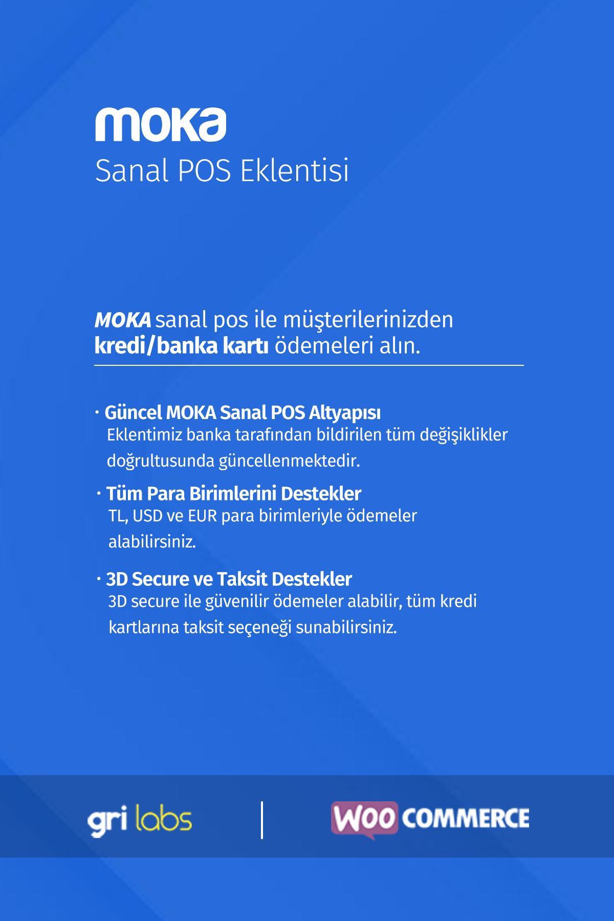 Gri Woocommerce / Wordpress - Moka Sanal Pos Modülü