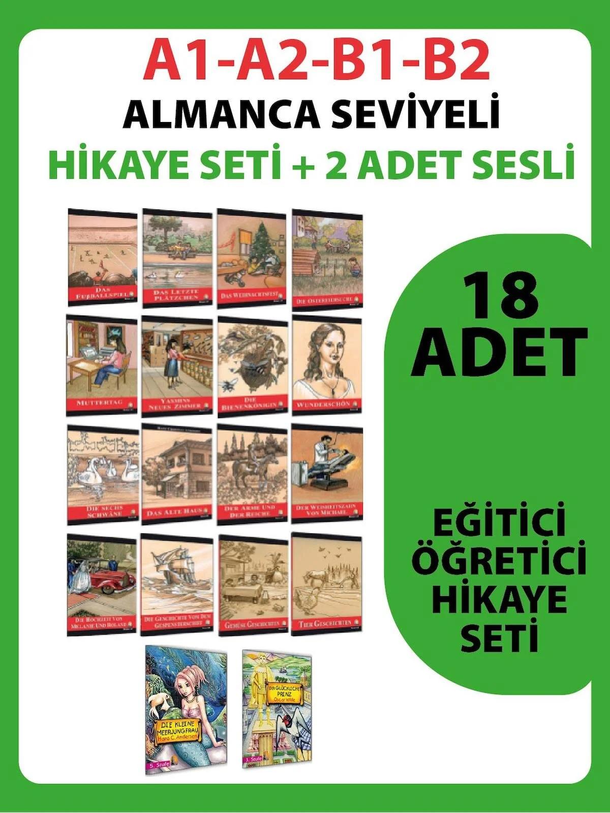 ALMANCA A1-A2-B1-B2- 18 Lİ .HİKAYELER SETİ.