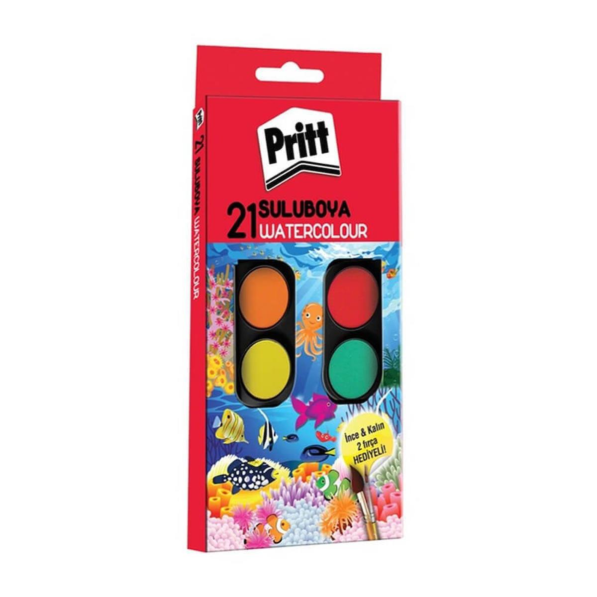 Pritt 21 Sulu Boya / Fırça Hediyeli