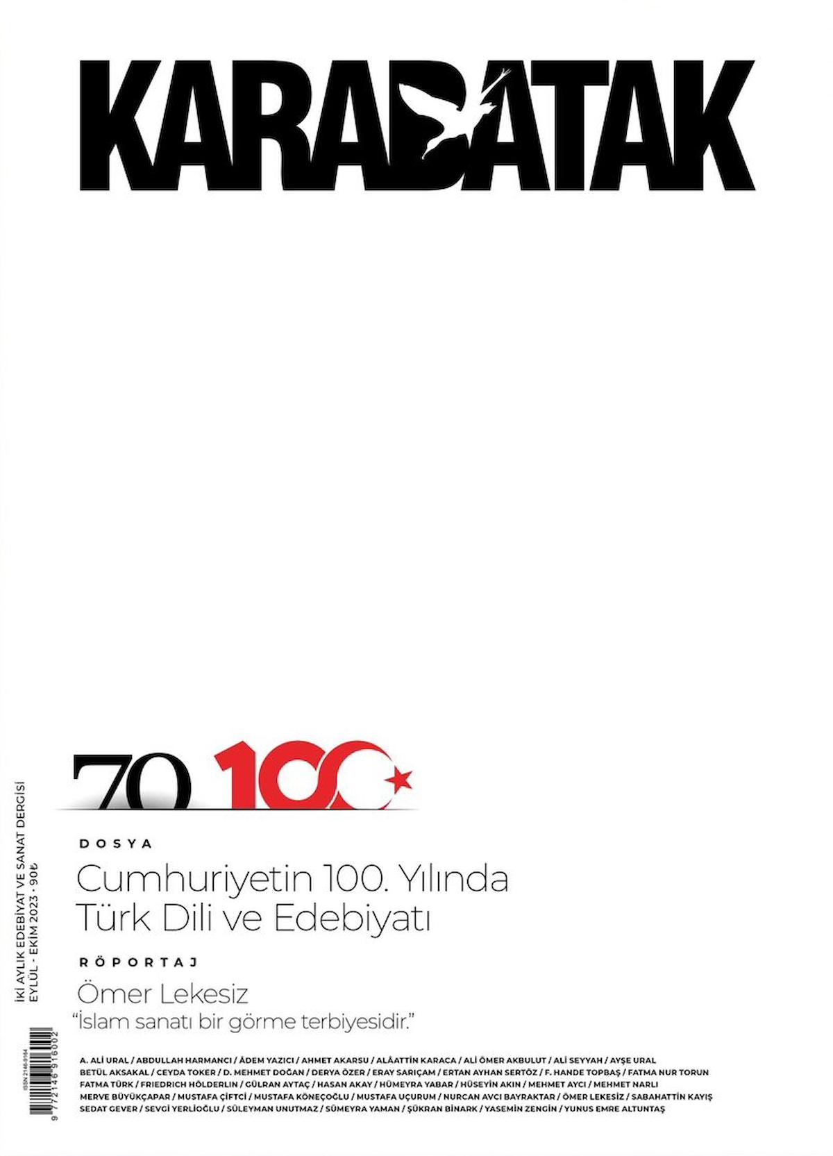 Karabatak 70.Sayı Eylül-Ekim 2023