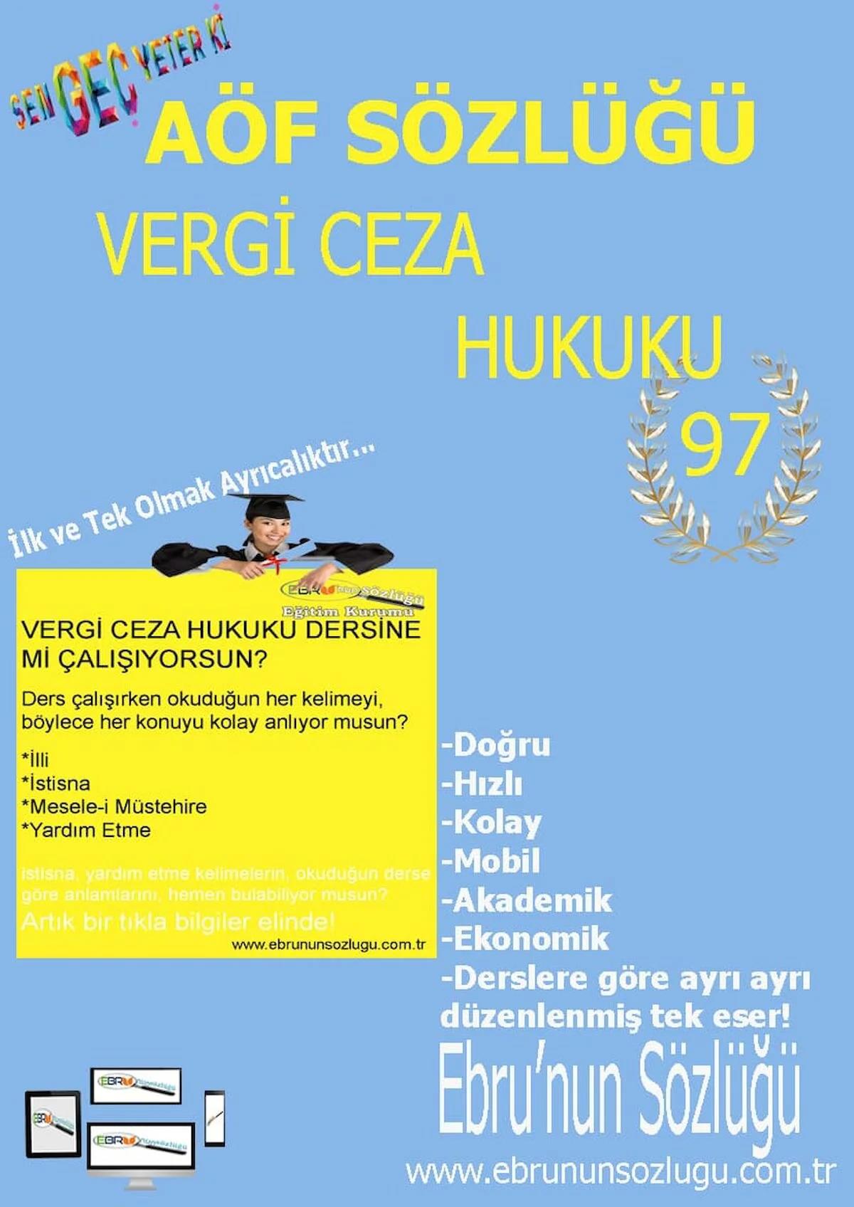 AÖF İİBF Ebrunun Sözlüğü-Vergi Ceza Hukuku E Sözlük