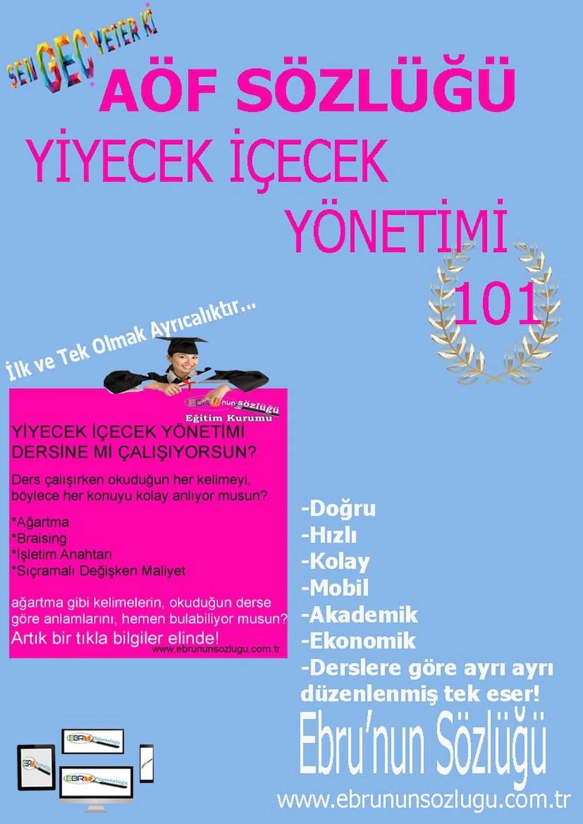 AÖF İİBF Ebrunun Sözlüğü-Yiyecek İçecek Yönetimi E Sözlük