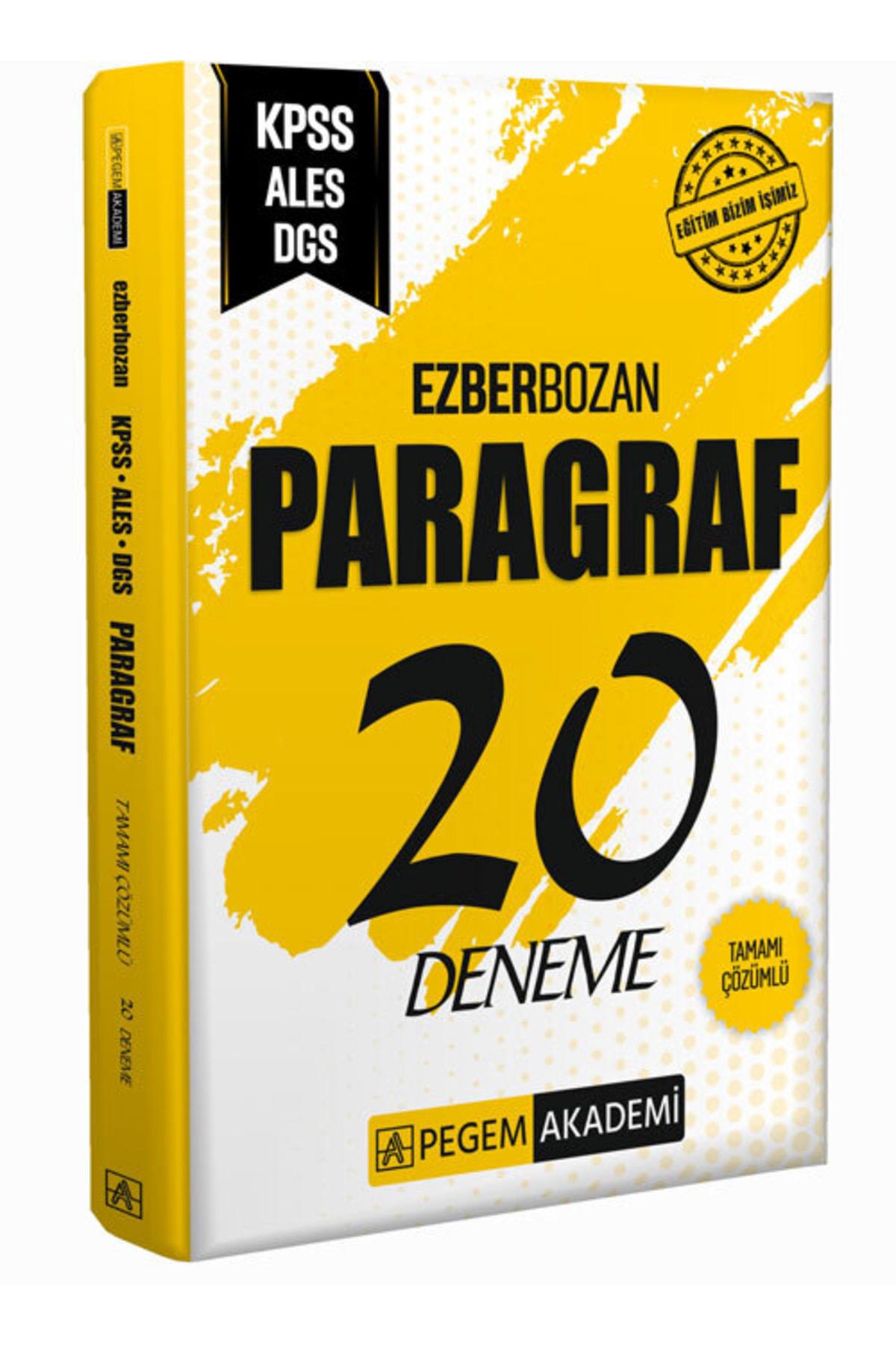 Pegem Ezberbozan Paragraf 20 KPSS ALES DGS Deneme