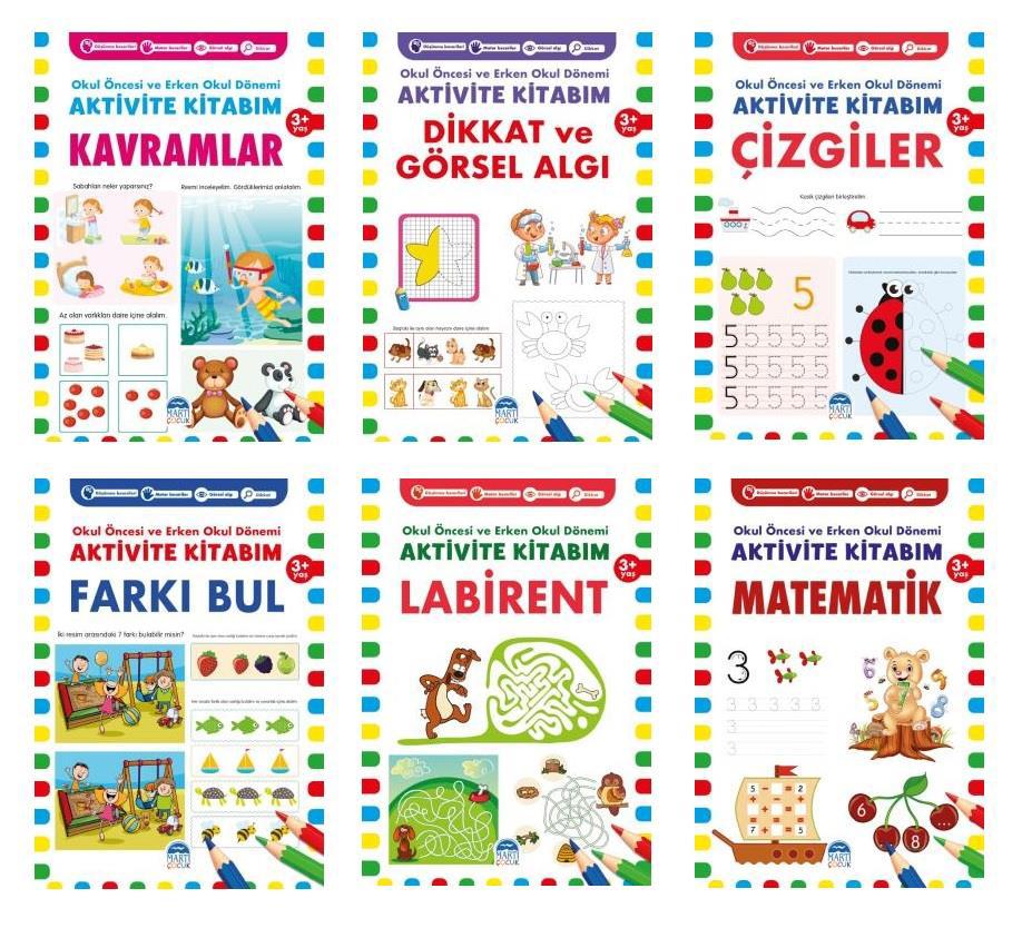 Martı Aktivite Kitaplarım Seti 6 Kitap 3+ Yaş