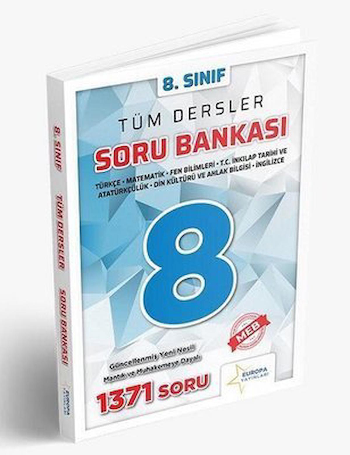 EUROPA YAYINLARI 8. SINIF TÜM DERSLER SORU BANKASI  