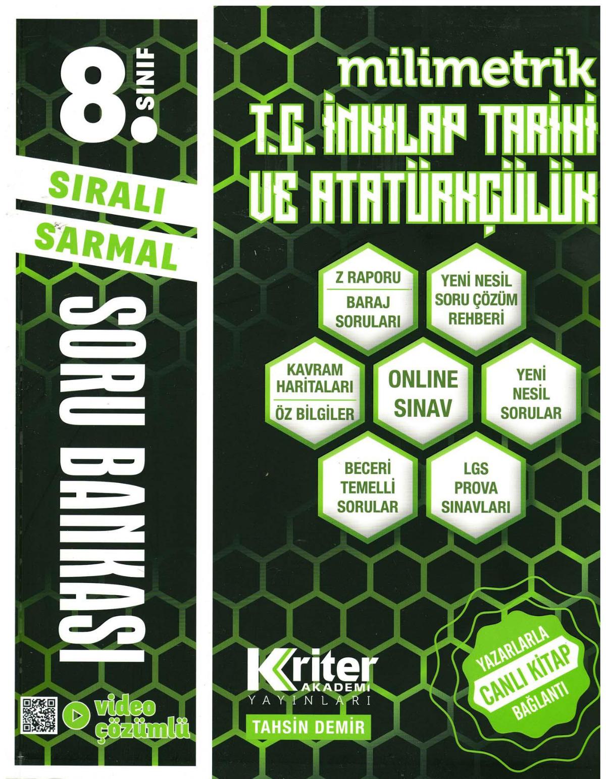 8. Sınıf T.C. İnkılap Tarihi ve Atatürkçülük Milimetrik Soru Bankası