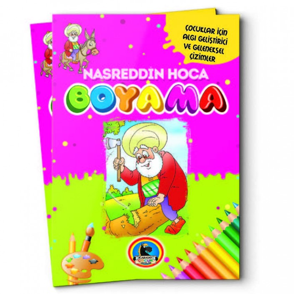 Nasreddin Hoca Boyama - Örnekli Renkli