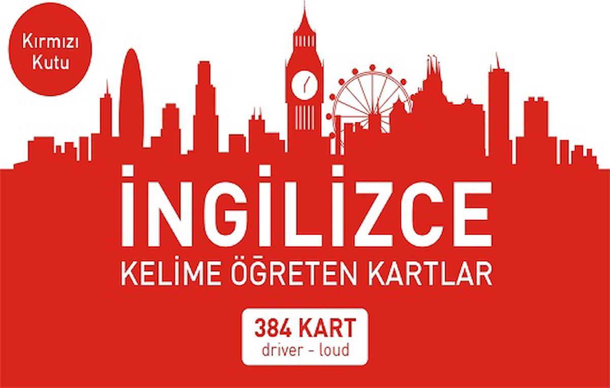 İngilizce Kelime Öğreten Kartlar Kırmızı Kutu (Dirver - Loud) İngilizce Dil Kartları