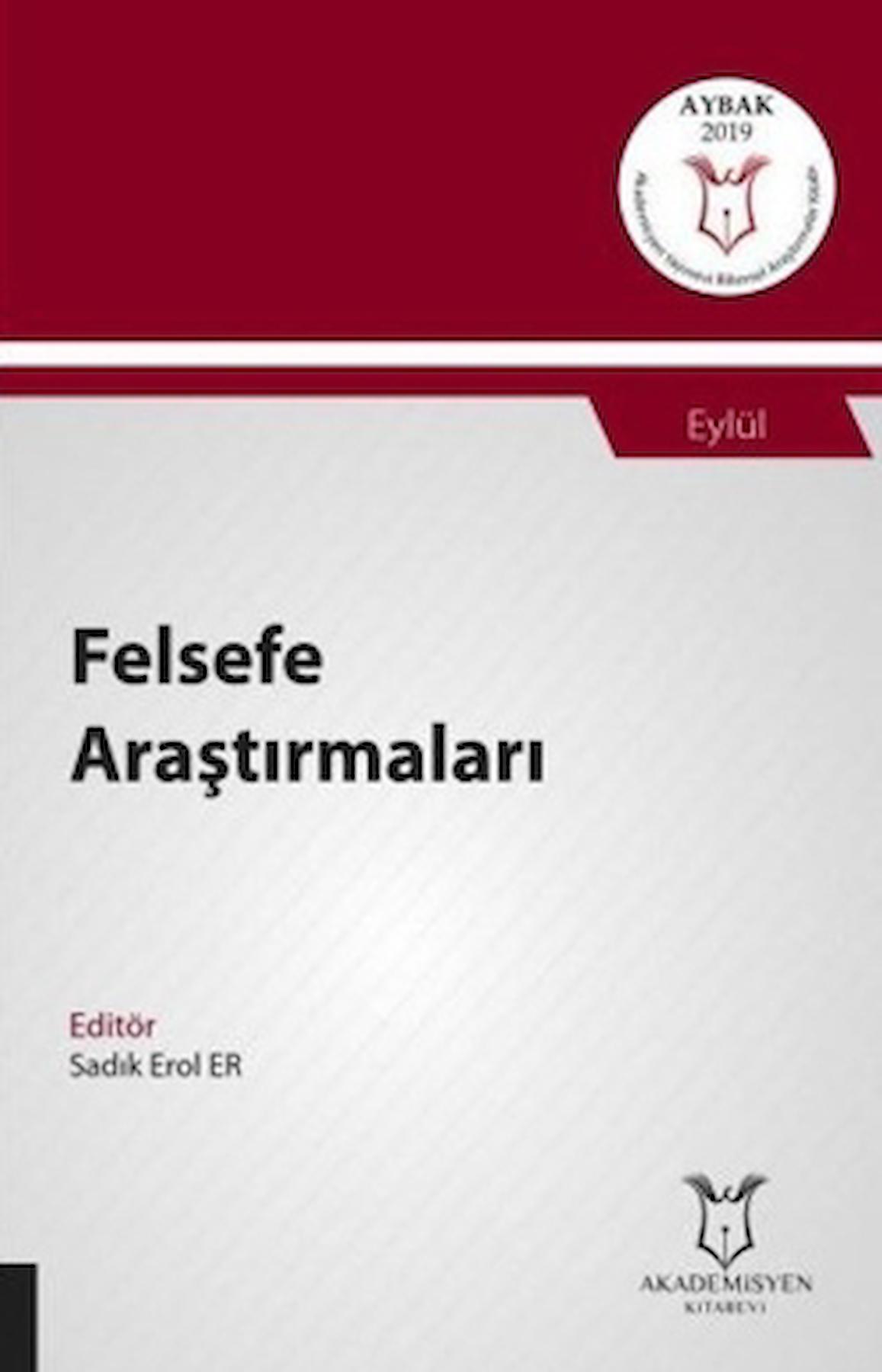 Felsefe Araştırmaları (AYBAK 2019 Eylül)